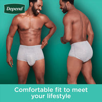 Depend Fresh Protection Adult Incontinence Underwear for Men (Formerly Depend Fit-Flex), Disposable, Maximum, Extra-Extra-Large, Grey, 44 Count (2 Packs of 22), Packaging May Vary