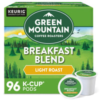 Green Mountain Coffee Roasters Breakfast Blend Single-Serve Keurig K-Cup Pods, Light Roast Coffee, 24 Count (Pack of 4)