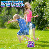 SAMTOP Outdoor Water Spray Sprinkler for Kids and Toddlers, Summer Outside Toys Backyard Games with 8 Wiggle Tubes, Attaches to Garden Hose Splashing Fun Toys for 3 4 5 6 7 8 Year Old Boys Girls Gift