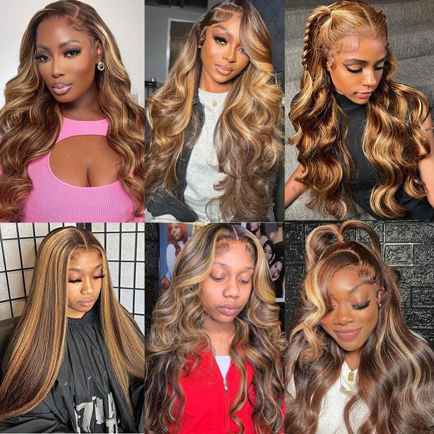 26 Inch Honey Blonde Lace Front Wig Human Hair 13x4 Ombre Pre Plucked with Baby Hair 180% Highlight Glueless Body Wave Lace Frontal Wigs