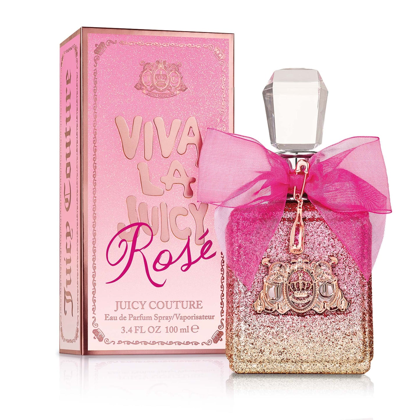 Juicy Couture, Viva La Juicy Rosé Eau De Parfum, Women's Perfume with Notes of Pear, Rose & Ambrox - Fruity & Floral Perfume for Women, EDP Spray, 3.4 Fl Oz