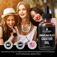 Jamaican Black Castor Oil For Hair Growth. Vegan Serum and Lash Serum For Thickening, Moisturizing + Eyelash. Scalp Treatment For Women, Men with Dry, Frizzy, Weak Hair, Hair Loss 1oz