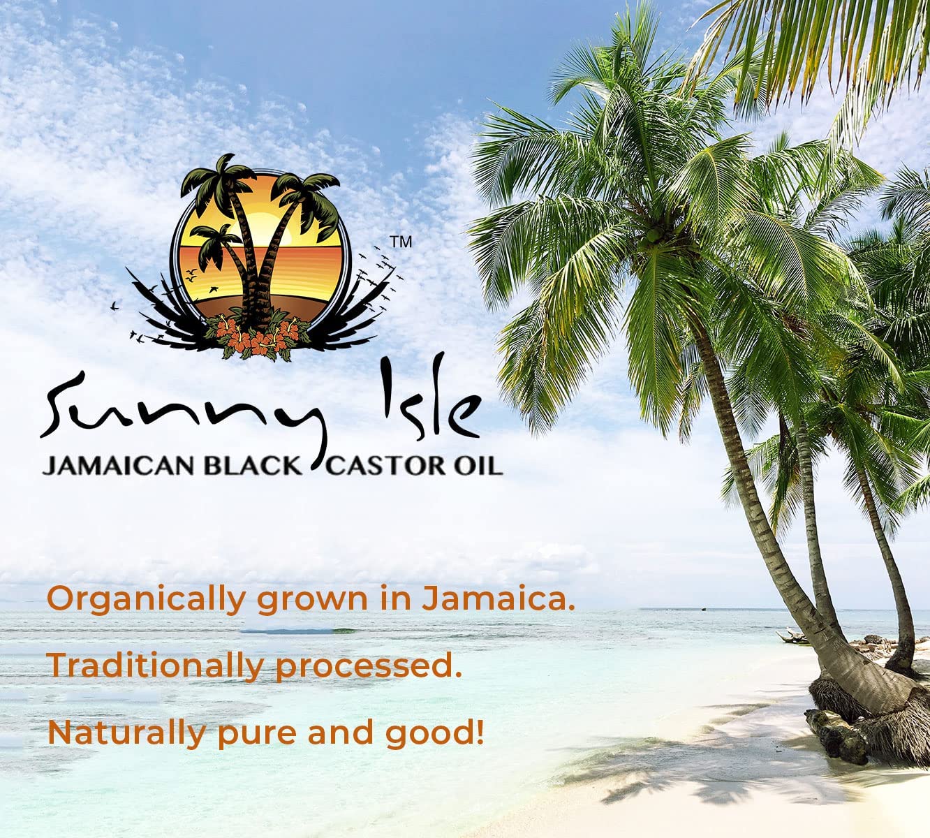 Sunny Isle Jamaican Black Castor Oil 8oz | 100% Natural Treatment for Hair, Scalp and Skin