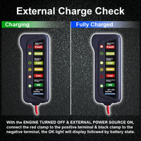 CARTMAN 12V Car Battery Alternator Tester, Test Battery Condition & Alternator Charging, LED Indication