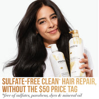 Pantene Sulfate Free Shampoo with Rice Water, Protects Natural Hair Growth, Volumizing, for Women, Nutrient Infused with Vitamin B5, Safe for Color Treated Hair, Pro-V Blends, 30.0 oz