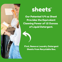 Sheets Laundry Club - As Seen On Shark Tank - Laundry Detergent - (Up to 100 Loads) 50 Laundry Sheets- Fresh Linen Scent - No Plastic Jug - New Liquid-Less Technology - Lightweight - Easy To Use -