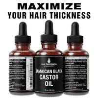 Jamaican Black Castor Oil For Hair Growth. Vegan Serum and Lash Serum For Thickening, Moisturizing + Eyelash. Scalp Treatment For Women, Men with Dry, Frizzy, Weak Hair, Hair Loss 1oz