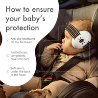 Alpine Muffy Baby Ear Protection for Babies and Toddlers up to 36 Months - CE & ANSI Certified - Noise Reduction Earmuffs - Comfortable Headphones Against Hearing Damage & Improves Sleep - Black