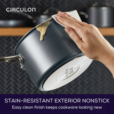 Circulon A1 Series with ScratchDefense Technology Nonstick Induction Cookware/Pots and Pans Set, 9 Piece, Graphite