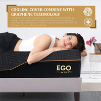 EGOHOME 14 Inch King Size Memory Foam Mattress for Back Pain, Cooling Gel Mattress Bed in a Box, Made in USA, CertiPUR-US Certified, Therapeutic Medium Mattress, 76”x80”x14”, Black