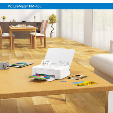 Epson PictureMate PM-400 Wireless Compact Color Photo Printer, white