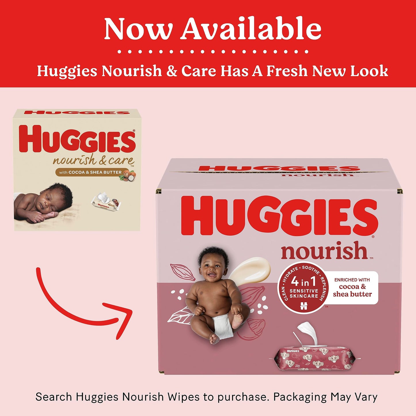 Huggies Nourish Scented Baby Wipes, 10 Push Button Packs (560 Wipes Total)