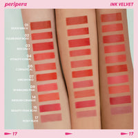 Peripera Ink the Velvet Lip Tint, High Pigment Color, Longwear, Weightless, Not Animal Tested, Gluten-Free, Paraben-Free (017 ROSY NUDE)