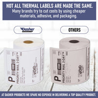 Dasher Products Thermal Shipping Labels Compatible with Dymo LabelWriter 4XL 1744907 4x6 Internet Postage Labels, Water Resistant, Strong Adhesive, Perforated, 220 Labels/Roll, NOT for 5XL (4 Pack)