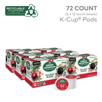 Green Mountain Coffee Roasters Holiday Blend, Keurig Single Serve K-Cup Pods, 72 Count (6 Packs of 12)