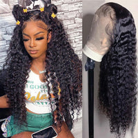 Eliauk Deep Wave Lace Front Wigs Human Hair Pre Plucked Pre Cut 20 Inch