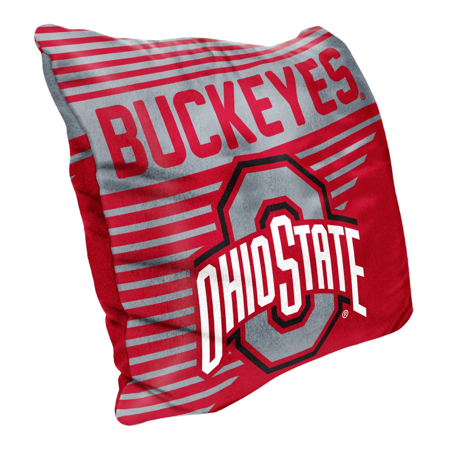 Northwest NCAA Ohio State Velvet Pillow 16" x 16", Stripes