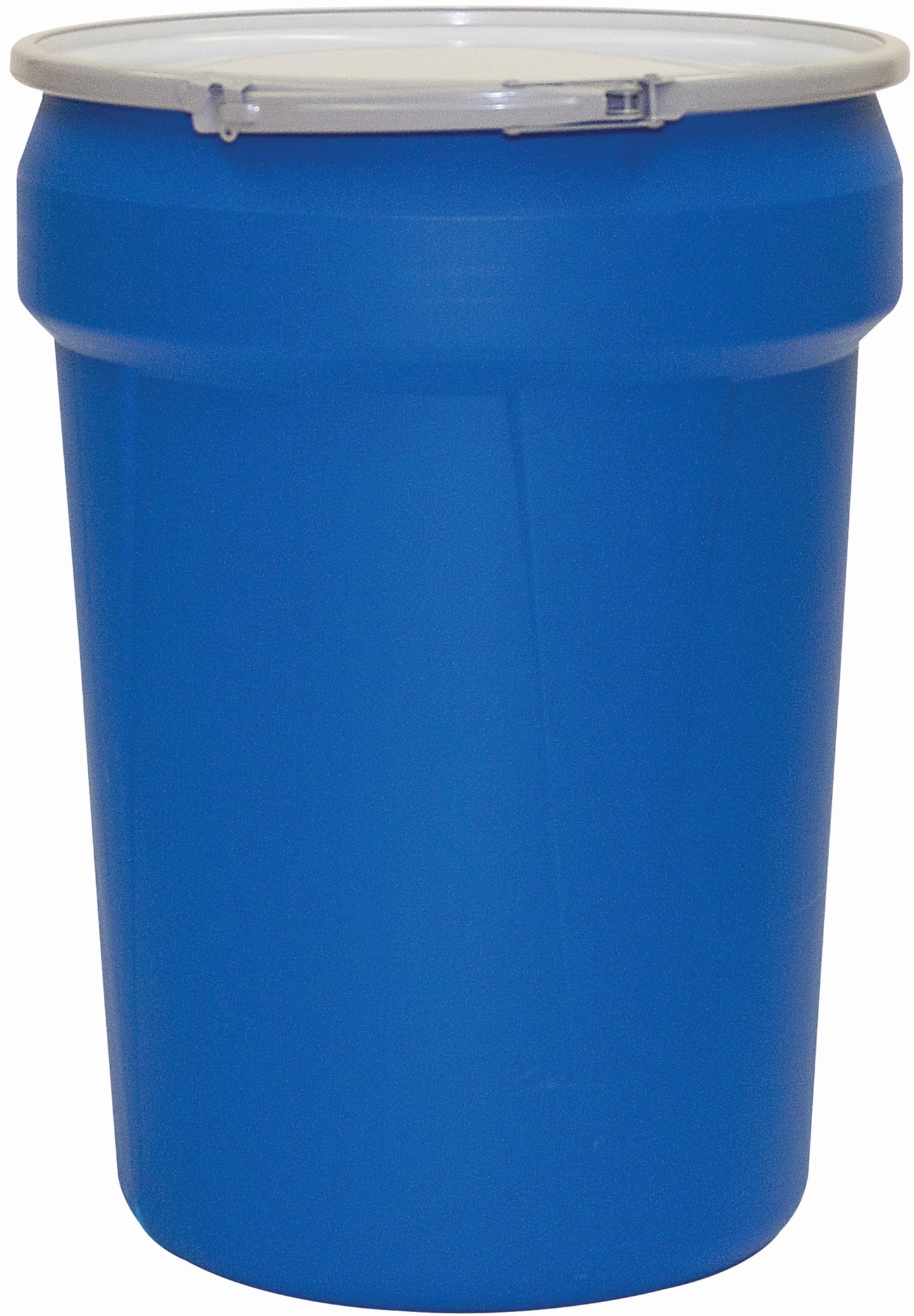 Eagle 30 Gallon High Density Polyethylene Lab Pack Barrel Drum with Metal Lever-lock Lid, 28.5" Height, 21.25" Diameter, Blue, 1601MB