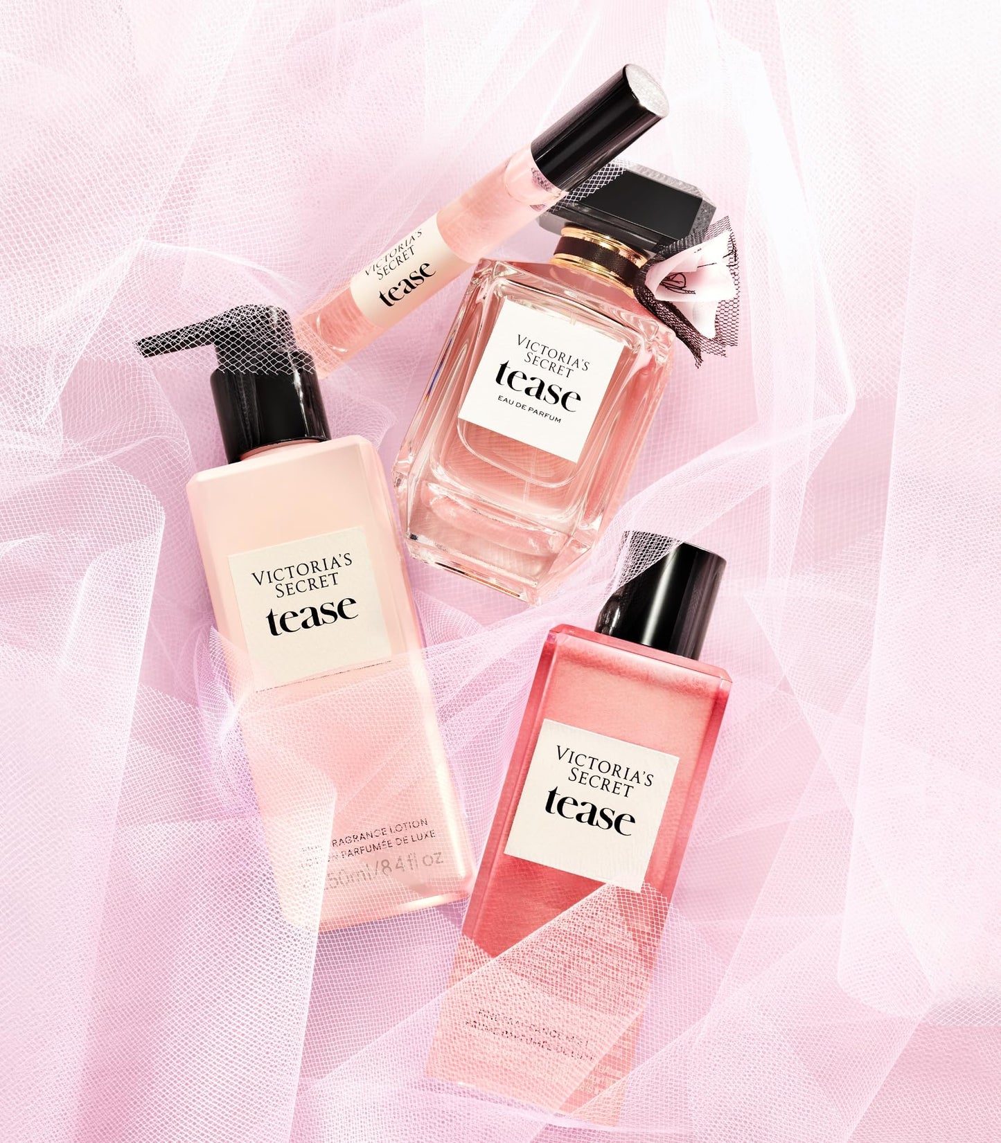 Victoria's Secret Tease Ultimate Fragrance 5 Piece Gift Set: 3.4oz Eau de Parfum, Mini Eau de Parfum, Candle, Lotion & Wash