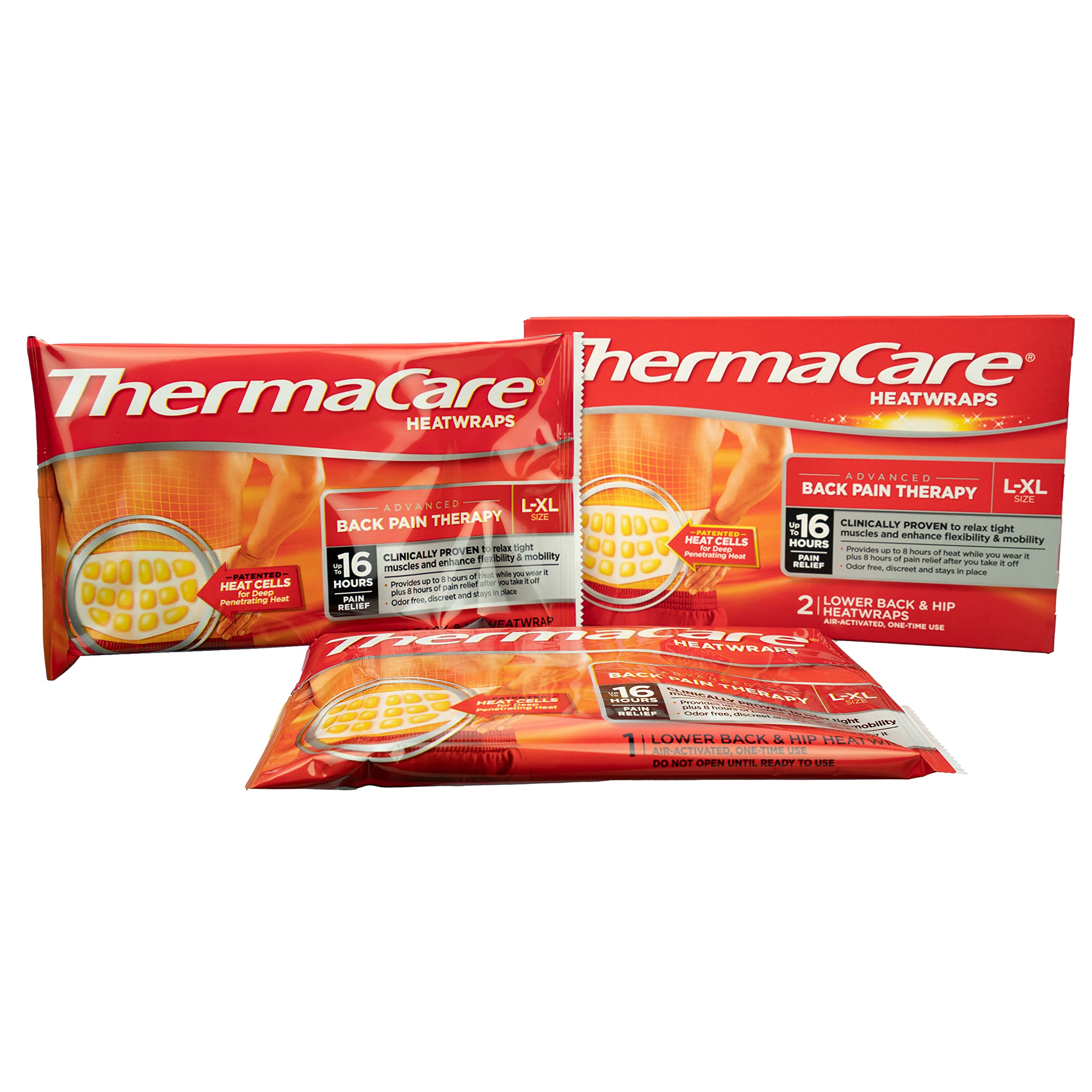 ThermaCare 081144658 Back & Hip Wrap, Large/X-Large