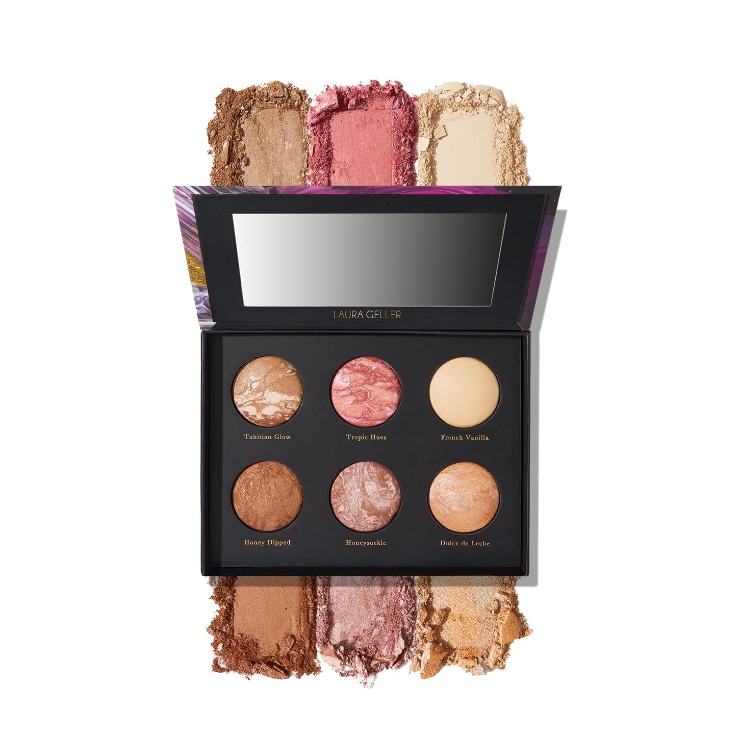 LAURA GELLER NEW YORK The Best of the Best Baked Palette - Full Size - Includes Bronzer, Blush, 2 Highlighters and 3 Eyeshadows - Travel-Friendly