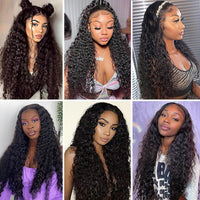 Eliauk Deep Wave Lace Front Wigs Human Hair Pre Plucked Pre Cut 20 Inch