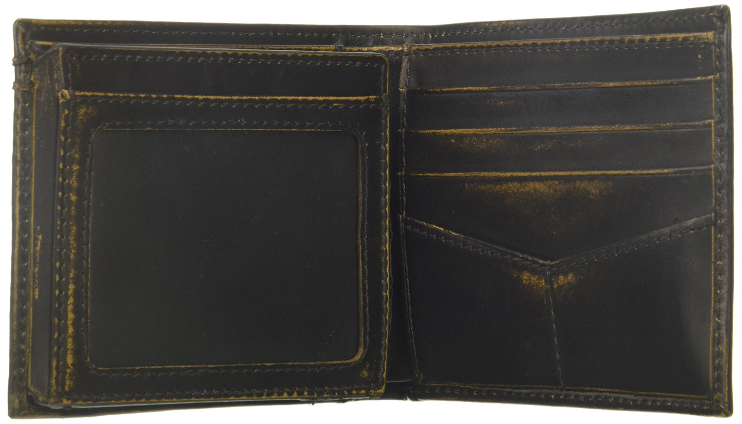 Fossil Men's Wade Leather Bifold with Flip ID Wallet, Black, (Model: ML3882001)
