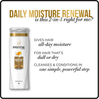 Pantene Daily Moisture Renewal 2 in 1 Shampoo and Conditioner 25.4 Fl Oz (Pack of 2)