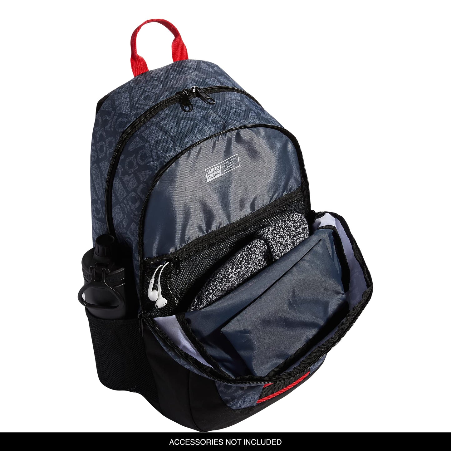 adidas Foundation 6 Backpack, ADI Collage Jersey Onix-Grey/Black/Vivid Red, One Size