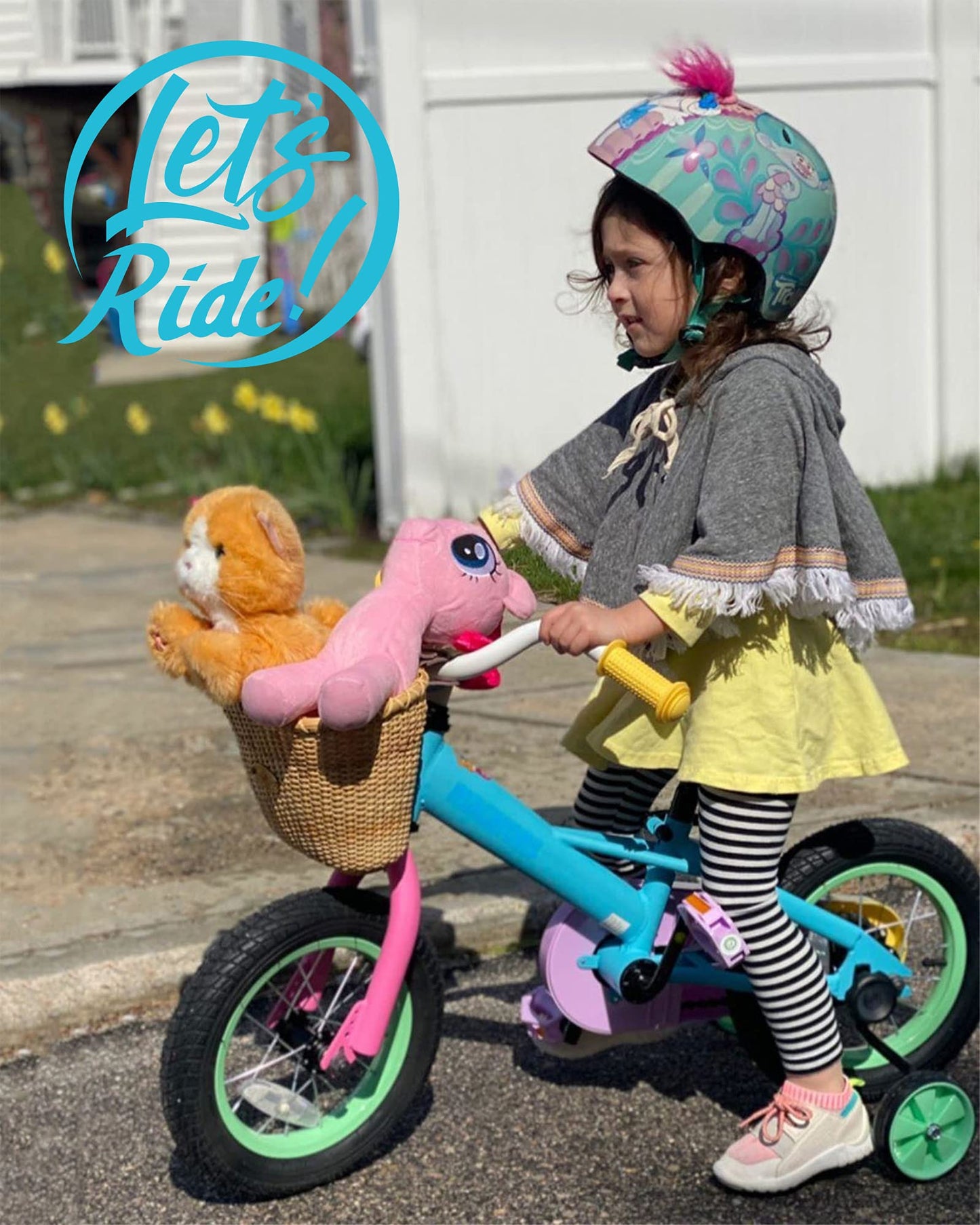 JOYSTAR 14 Inch Kids Bike for 3 4 5 Years Girls 14" Children Toddler Girl Bicycle with Training Wheels and Coaster Brake for 3-5 Years Kids 85% Assembled Macarons