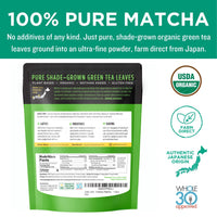 Jade Leaf Matcha Organic Green Tea Powder - Culinary Grade Premium Second Harvest - Authentic Japanese Origin (1.06 Ounce Pouch)