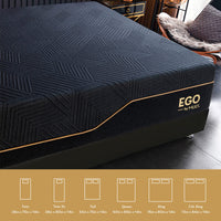 EGOHOME 14 Inch King Size Memory Foam Mattress for Back Pain, Cooling Gel Mattress Bed in a Box, Made in USA, CertiPUR-US Certified, Therapeutic Medium Mattress, 76”x80”x14”, Black