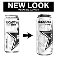 Rockstar Pure Zero Energy Drink, Orange, 0 Sugar, with Caffeine and Taurine, 16oz Cans (12 Pack) (Packaging May Vary)