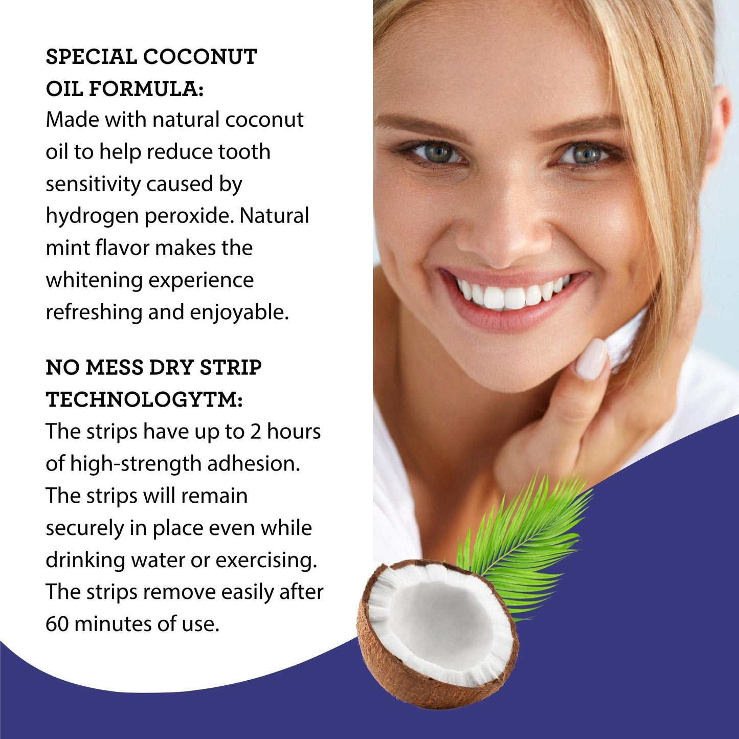 GuruNanda Dual Barrel Oxyburst Whitening Mouthwash- Alcohol & Fluoride Free and Express Whitening Strips for Whiter Teeth, Made of Natural Coconut Oil for Sensitive Teeth.