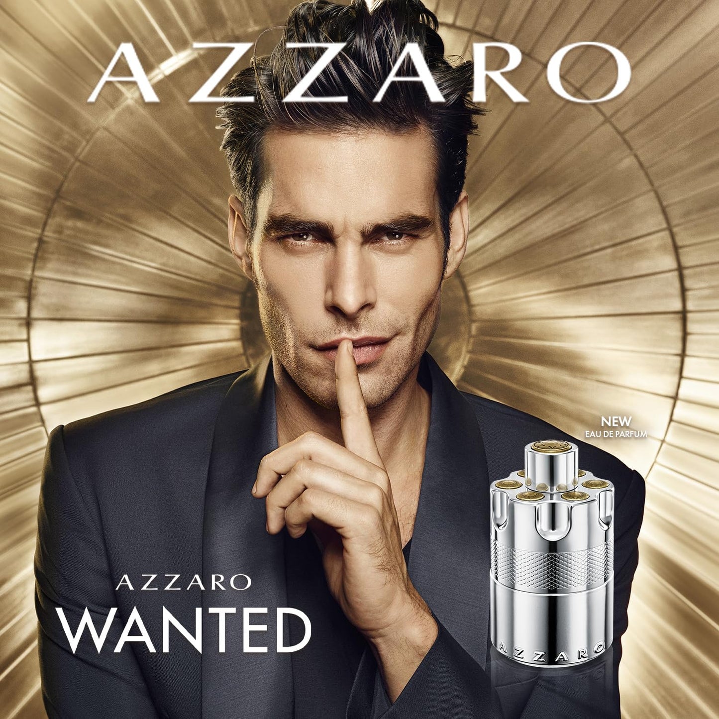 Azzaro Wanted Eau de Parfum - Energizing & Intense Mens Cologne - Woody, Aromatic & Spicy Fragrance - Juniper Berries, Sage, Vetiver - Lasting Wear - Luxury Perfumes for Men - Full Size, 3.3 Fl. Oz