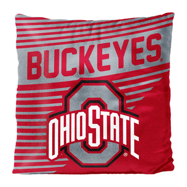 Northwest NCAA Ohio State Velvet Pillow 16" x 16", Stripes