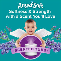 Angel Soft® Toilet Paper with Fresh Lavender Scented Tube, 12 Double Rolls = 24 Regular Rolls, 2-Ply Bath Tissue