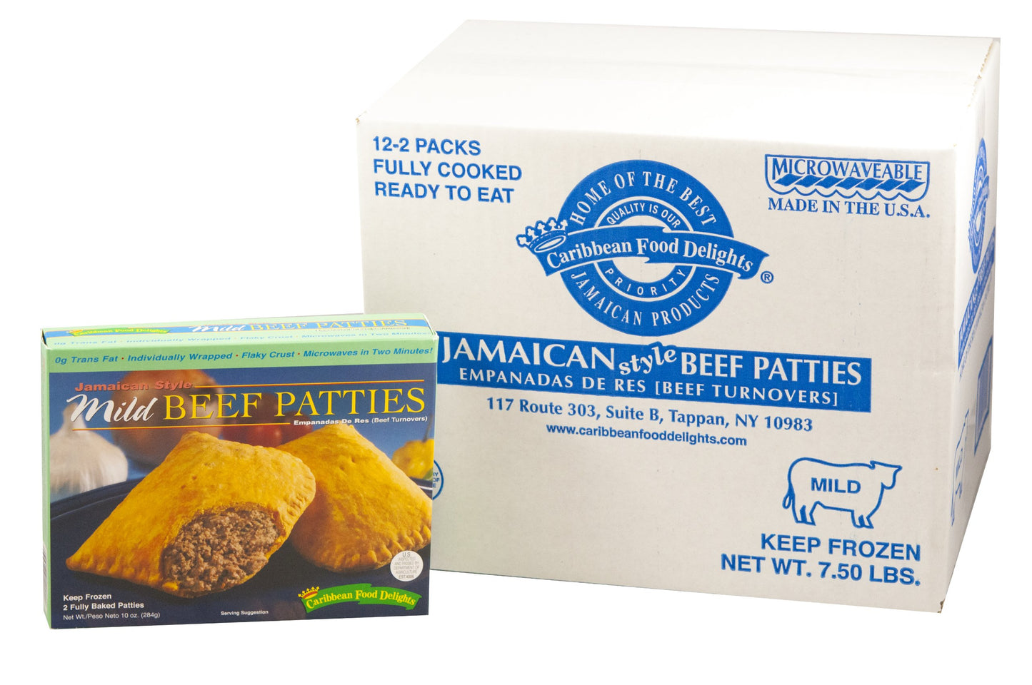 Jamaican Style Patties, Baked (Mild Beef, 12/2 packs)