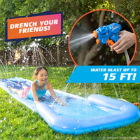 NERF Super Soaker Blast Water Slide – The Ultimate 16 Ft Outdoor Slide for Kids – Includes Extra Water Blaster