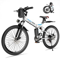 Vivi Electric Bike 500W E-Bike 26'' Folding Mountain 20MPH for Adults with 48V Removable Battery, Up to 50 Miles, 21 Speed, Dual Shock Absorber