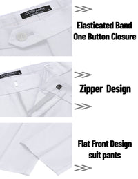 COOFANDY Men's 2 Piece Suits Slim Fit 2 Button Dress Suits Tuxedo Jacket Blazer Suit for Wedding Dinner Prom White