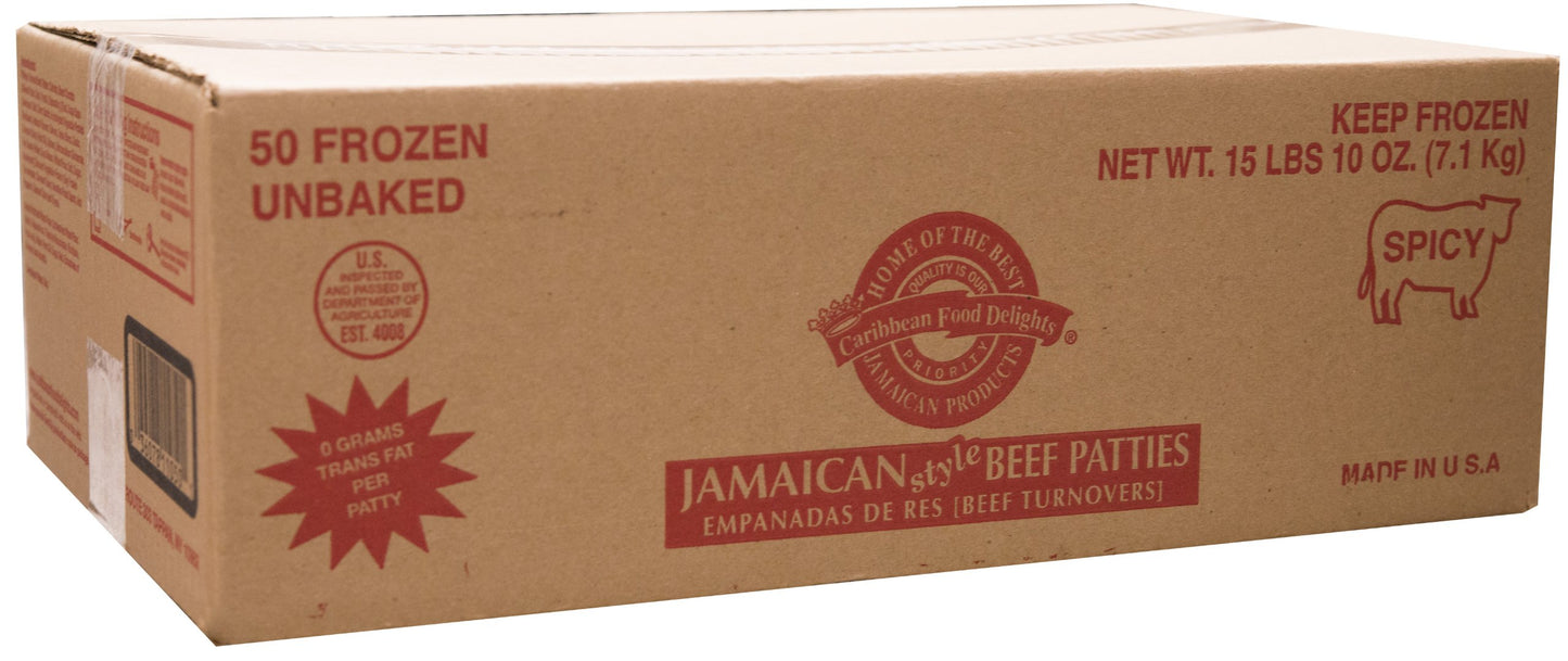 Jamaican Style Patties, Unbaked (Spicy Beef, 1 Case)