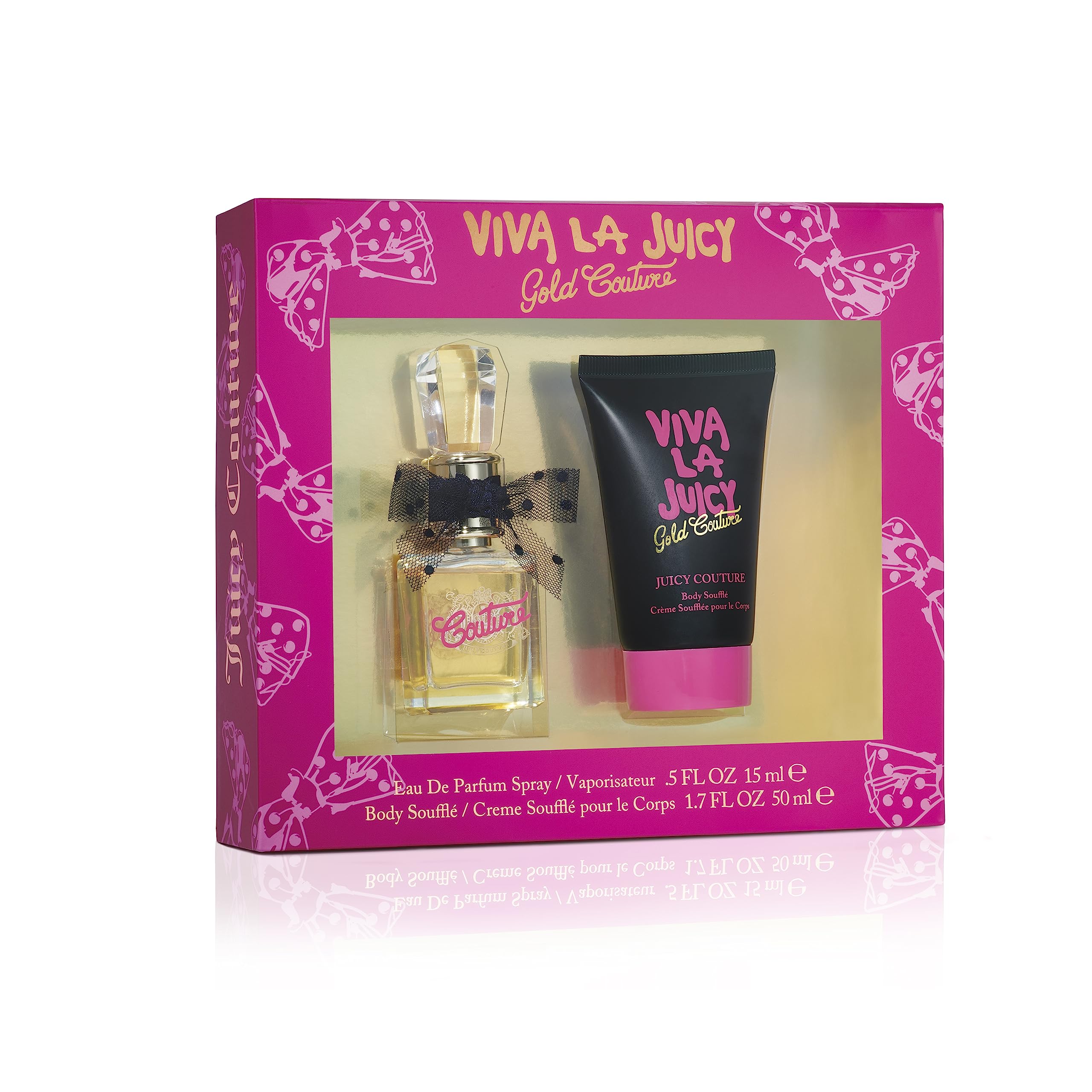 Juicy Couture, 2 Piece Fragrance Set Viva La Juicy Gold Eau De Parfum, Women's Perfume Set Includes EDP Spray Perfume & Body Lotion - Fruity & Sweet Travel Perfume & Travel Body Lotion for Women