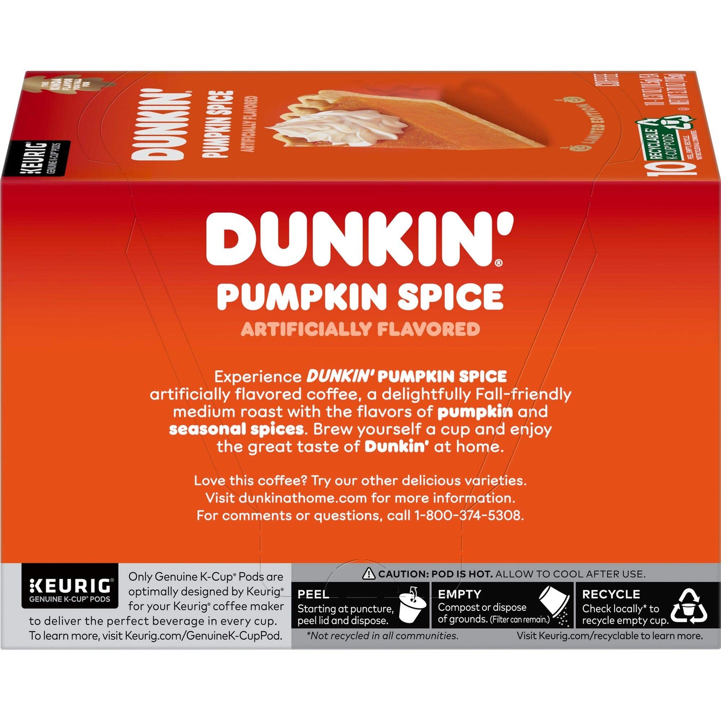 Dunkin' Pumpkin Spice Flavored Coffee, 60 Keurig K-Cup Pods