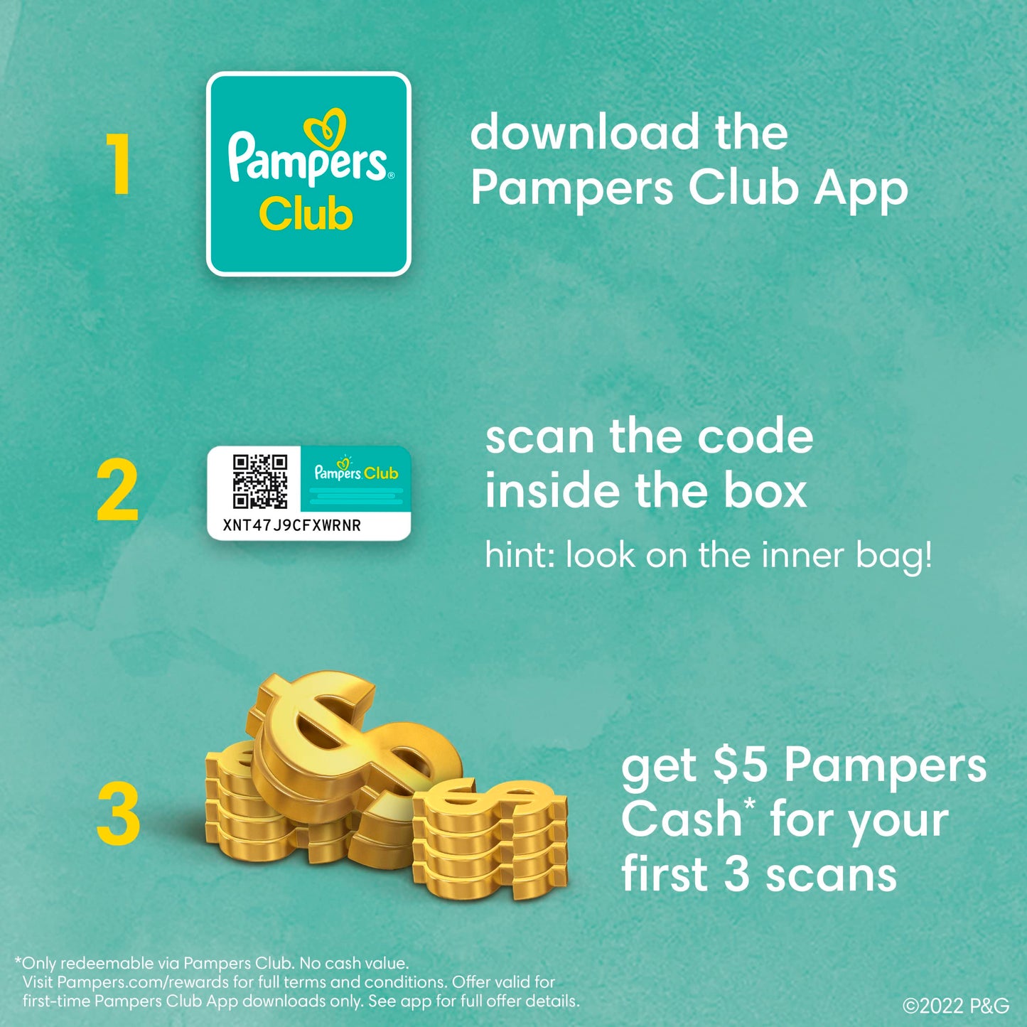 Pampers Pure Protection Diapers - Size 2, 120 Count, Hypoallergenic Premium Disposable Baby Diapers