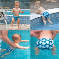 ALVABABY Swim Diapers 2pcs Baby & Toddler Snap One Size Reusable Adjustable Baby Shower Gifts Baby Boy SW18-21