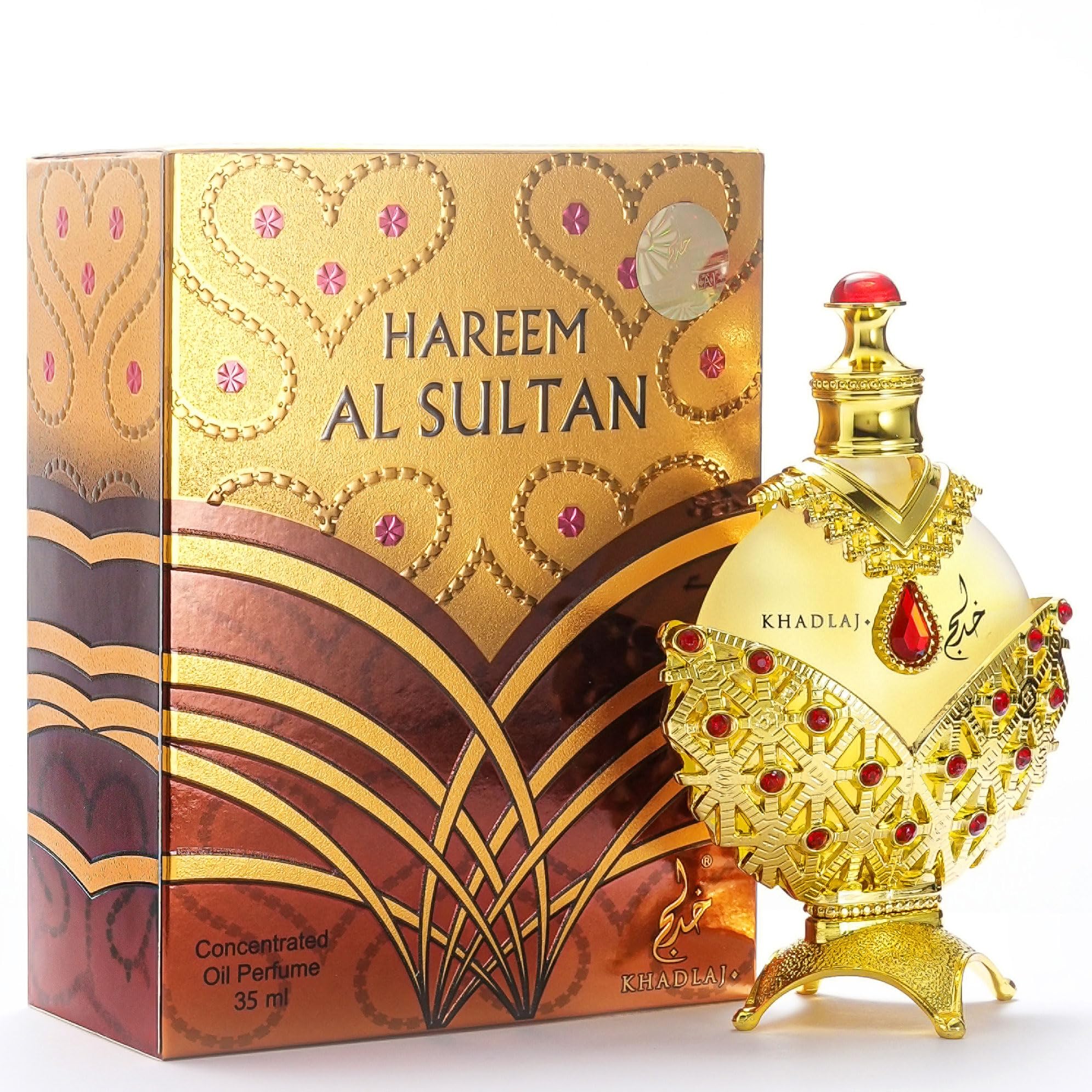 KHADLAJ PERFUMES Hareem Al Sultan Gold Concentrated Perfume Oil for Unisex, 1.18 Ounce