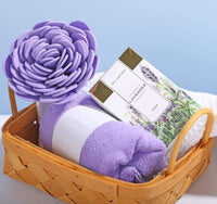 Spa Gift Basket, Spa Luxetique Lavender Spa Kit for Women - 12 Pcs Lavender Scented Spa Gift Set, Relaxing Home Spa Set with Essential Oil, Bubble Bath, Bath Salts, Body Scrub, Christmas Gifts for Mom