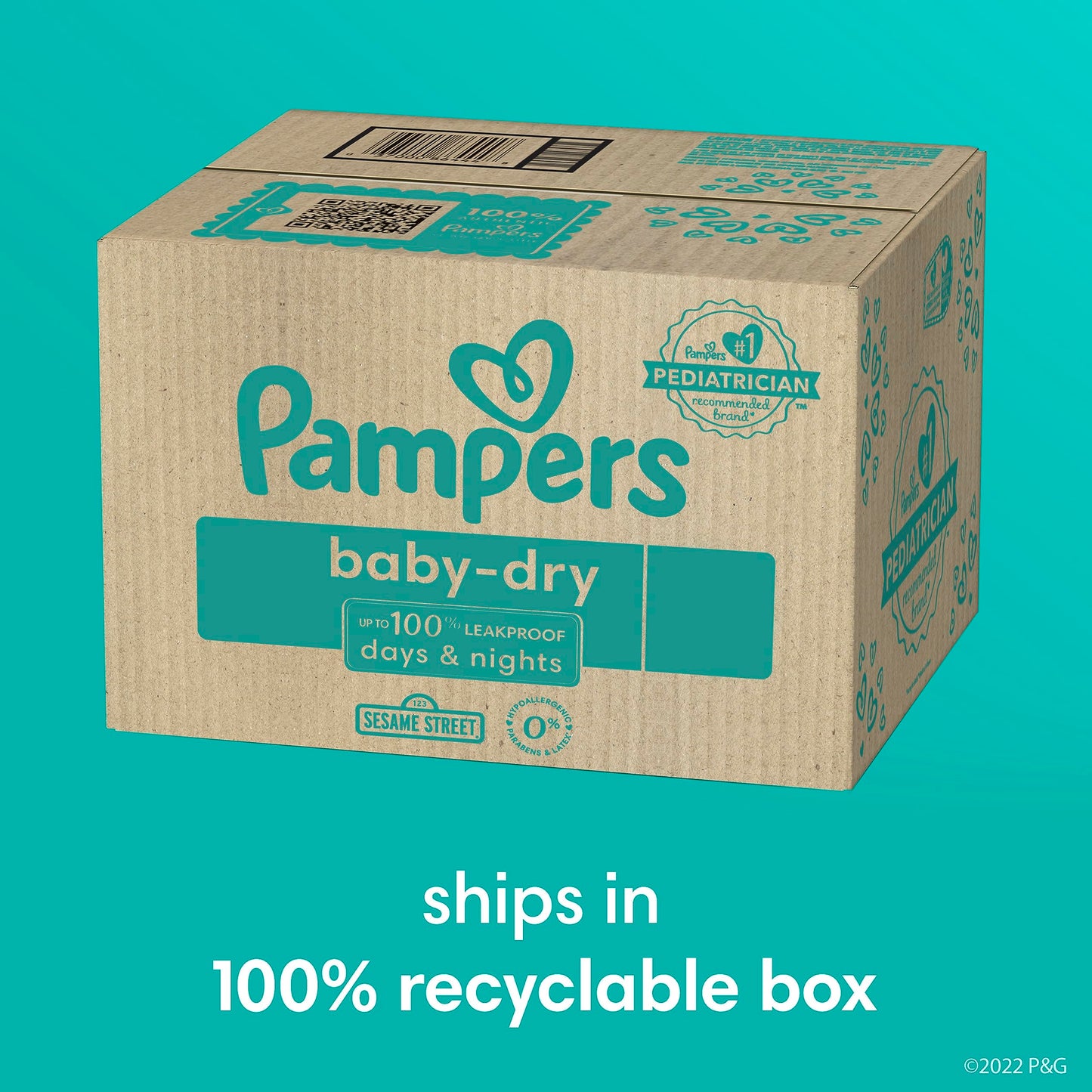 Pampers Baby Dry Diapers - Size 2, 234 Count, Absorbent Disposable Diapers