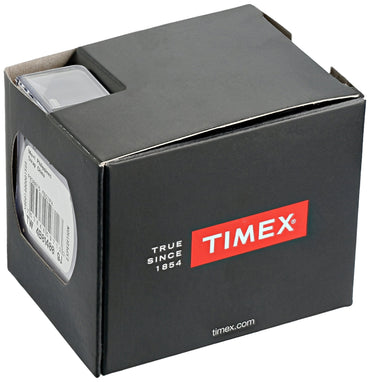 Timex Men's Easy Reader 38mm Watch – Silver-Tone Case Blue Dial with Brown Croco Leather Strap